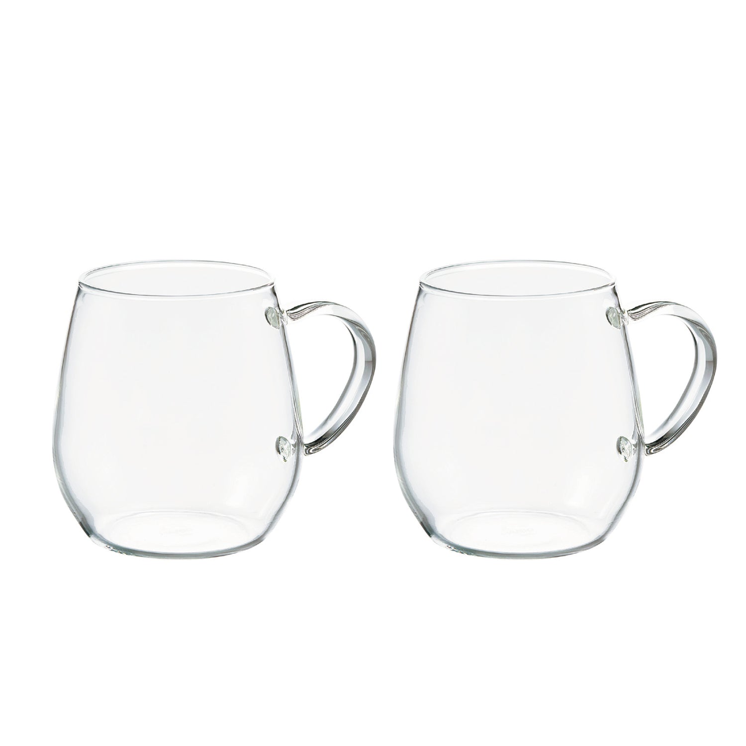 Bộ hai cốc thủy tinh HARIO Round Mug thật